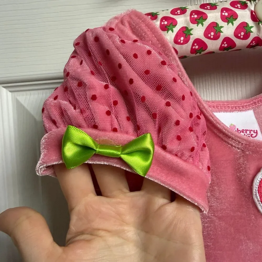 Pink Strawberry Shortcake Costume Dress Halloween Dress Up Play Time size 3 - 6